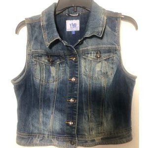 YMI Cropped Denim Vest